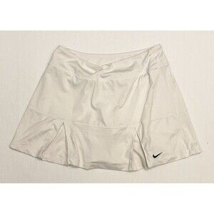Nike Dri Fit Tennis Skort Skirt S Small 26” Solid White Golf Gym Spandex Shorts